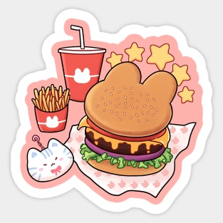 Hamburger Set Sticker